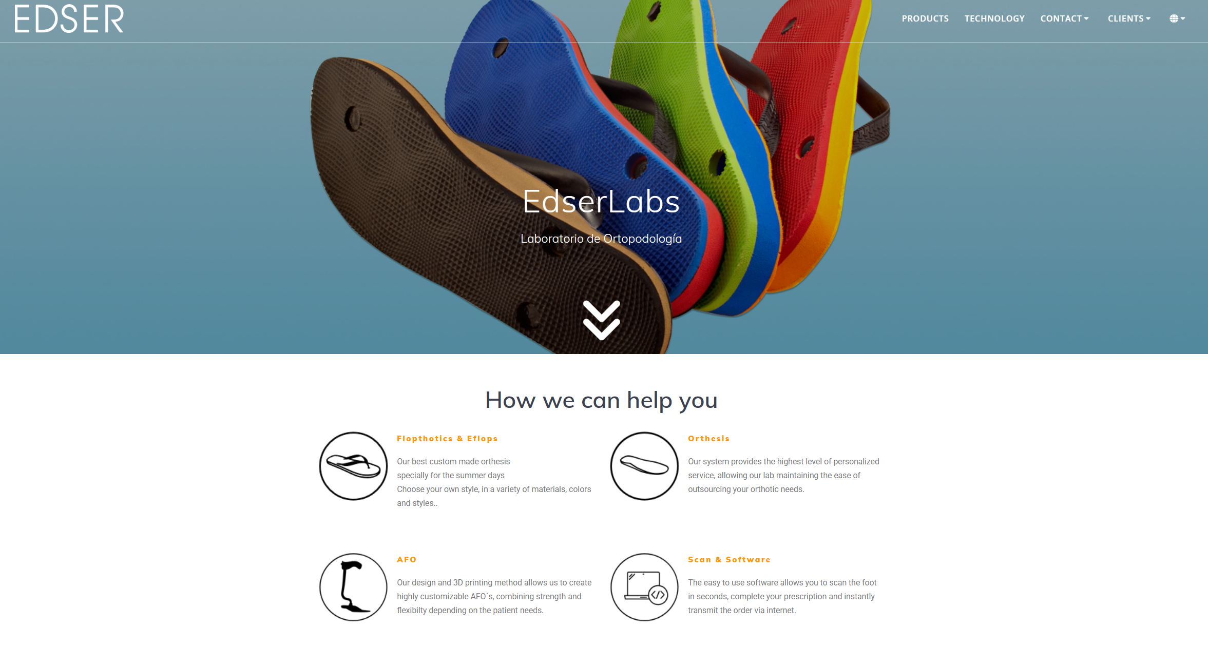 A screenshot of Edsers website 1