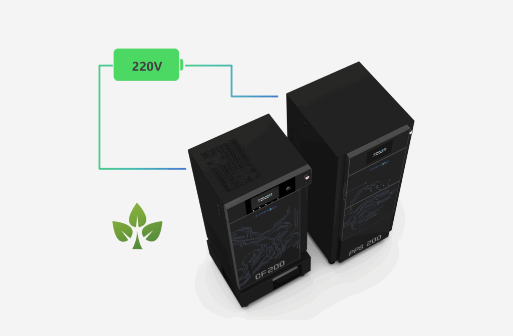 盈普CF200+PPS200專業(yè)級SLS 3D打印設(shè)備支持200V民用電壓